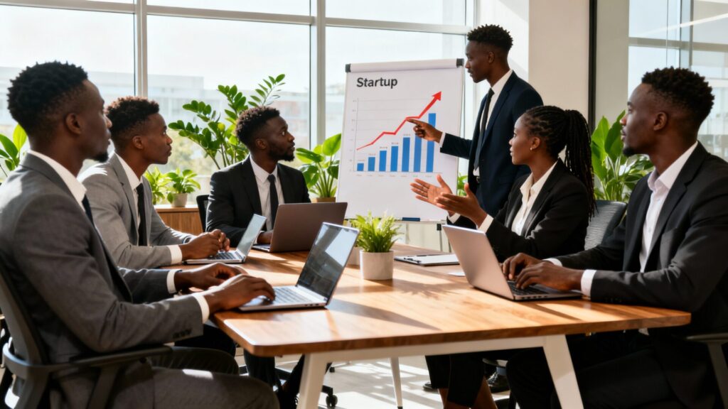 "Qui dirige une start-up : rôle, compétences et gouvernance" avec des noirs mais sans aucun texteQui dirige une start-up : rôle, compétences et gouvernance