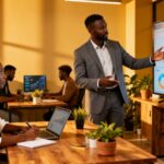 "Comment mesurer et accélérer la croissance d'une startup" avec des noirs mais sans aucun texteComment mesurer et accélérer la croissance d'une startup