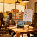 "Start-up en afrique de l'ouest : définition, enjeux et perspectives" avec des noirs mais sans aucun texteStart-up en afrique de l'ouest : définition, enjeux et perspectives